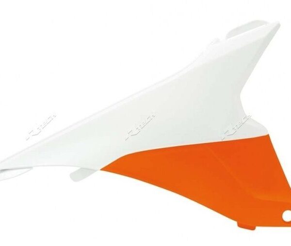 Caches boîte à air RACETECH orange/blanc KTM