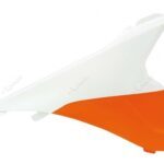 Caches boîte à air RACETECH orange/blanc KTM