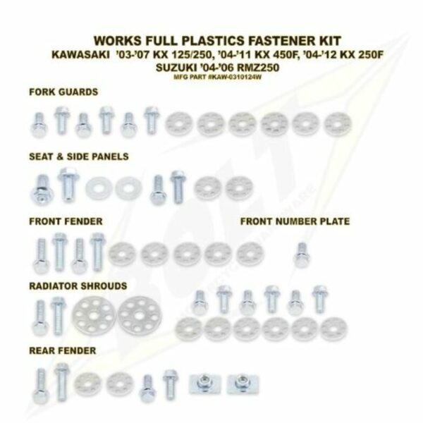 Kit vis complet de plastiques Bolt KTM
