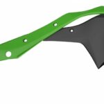 Ouïes de radiateur couleur origine 17 vert/noir Kawasaki KX250F Polisport pour Kawasaki KX250F 2004-2018