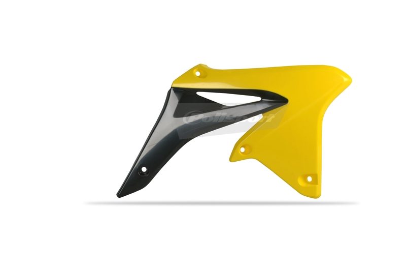 1086279002-1-800Wx800H.jpeg Ouïes de radiateur POLISPORT noir/jaune Suzuki RM-Z250 – Image 1