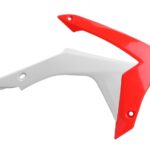Ouïes de radiateur couleur origine rouge/blanc Honda CRF250R/CRF450R Polisport pour Honda CRF250R 2004-2025