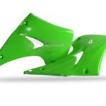 Ouïes de radiateur Polisport vert pour Kawasaki KX125 2000-2008
