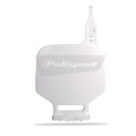 Plaque numéro frontale Polisport blanc pour Yamaha YZ85 2002-2014