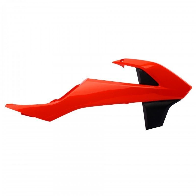 800Wx800H-1086302004-1.jpg Ouïes de radiateur Polisport orange fluo pour KTM EXC250 / EXC300 2001-2002 – Image 1
