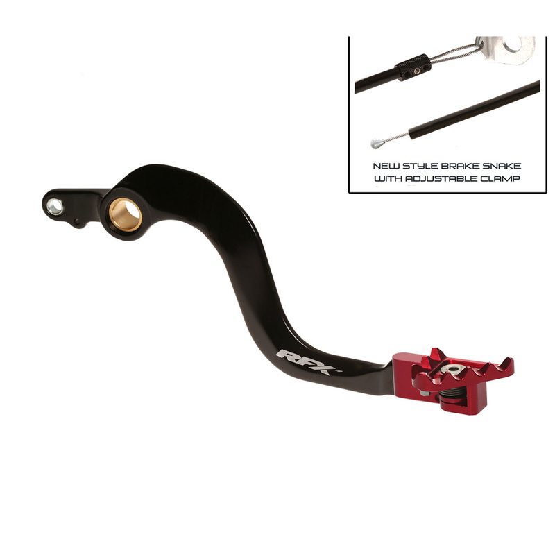 800Wx800H-1110813001-1.jpg Pédale de frein arrière RFX Pro FT/Rouge) - Honda CR250 - Noir – Image 1