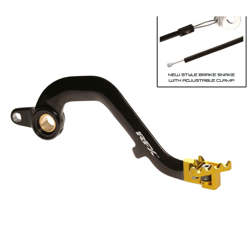 800Wx800H-1110838001-1.jpg Pédale de frein arrière RFX Pro FT/Jaune) - Suzuki RM250 - Noir – Image 1