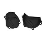 Protections de carters d'embrayage et d'allumage Polisport noir pour Yamaha YZ125 2008-2025