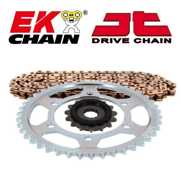 Kit chaîne EK/PBR 520SRX2 13/48 - couronne ultra-light EK Chain (réf. 3029128/3029139)