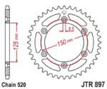 Kit chaîne EK/PBR 520SRX2 15/45 - couronne standard – Image 2