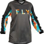 Maillot FLY RACING F-16 Femme Gris/Rose/Bleu