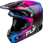 Casque FLY RACING Formula S Carbon Protocol - noir carbone/bleu/rose