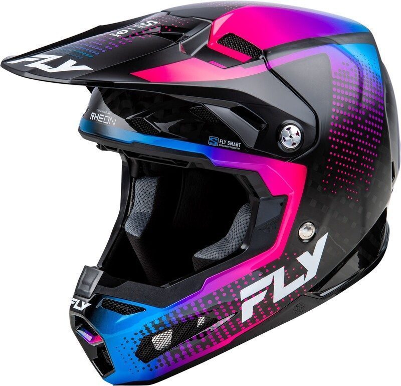 800Wx800H-8009373016-1.jpg Casque FLY RACING Formula S Carbon Protocol - noir carbone/bleu/rose – Image 1