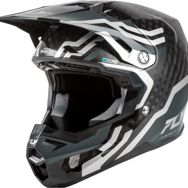 Casque FLY RACING Formula S Carbon Byte - Black Carbon/gris/argent