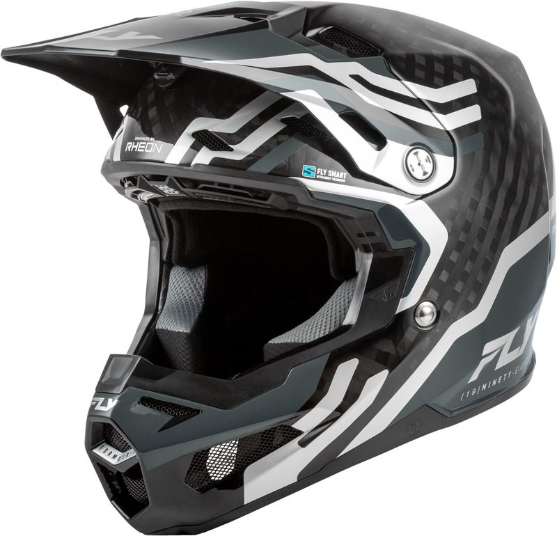 800Wx800H-8009730001-1.jpg Casque FLY RACING Formula S Carbon Byte - Black Carbon/gris/argent – Image 1