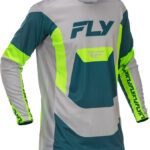 Maillot FLY RACING Lite - gris/Lime/Teal
