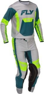 Maillot FLY RACING Lite - gris/Lime/Teal – Image 3