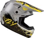 Casque enfant FLY RACING Kinetic Drip - gris/noir/jaune – Image 4