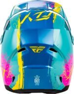 Casque enfant FLY RACING Kinetic Drip - turquoise/rose/jaune – Image 3
