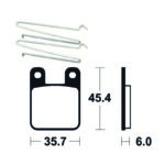 plaquettes de frein tecnium scooter organique me319