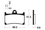 plaquettes de frein tecnium performance métal fritté mf134