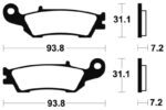 plaquettes de frein tecnium mx/quad métal fritté mo340