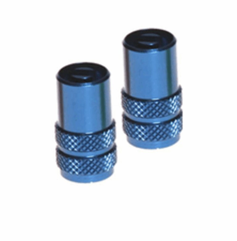 capuchons de valve rfx sport avec clé de valve (bleu) 2pcs
