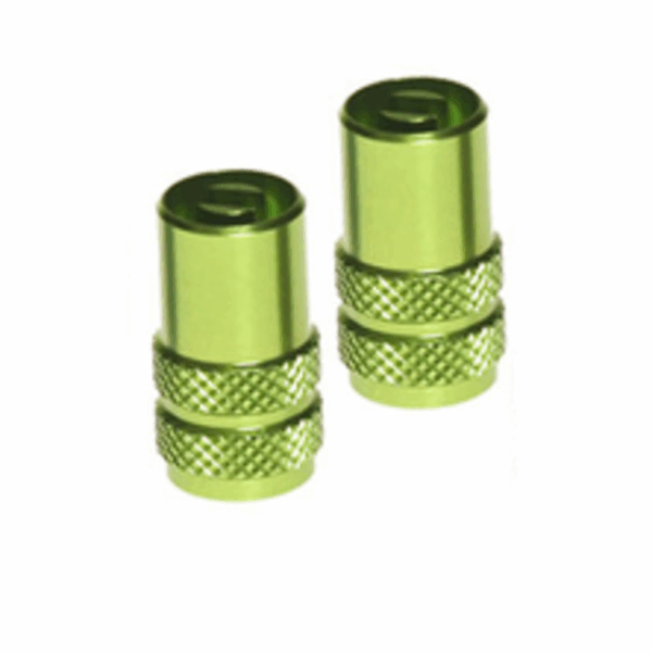 capuchons de valve rfx sport avec clé de valve (vert) 2pcs