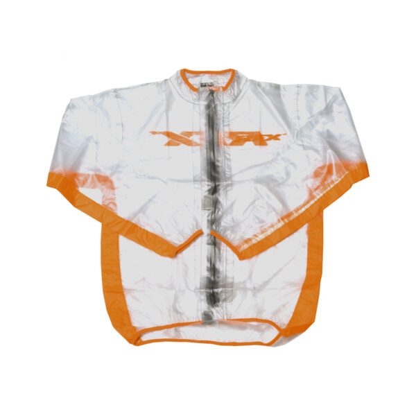veste de pluie rfx sport (transparent/orange) taille enfant s (6 8 ans)