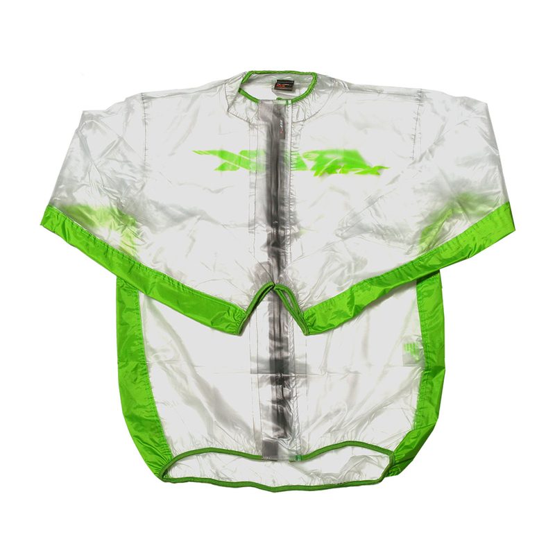veste de pluie rfx sport (transparente/vert) taille xl veste de pluie rfx sport (transparente/vert) taille xl