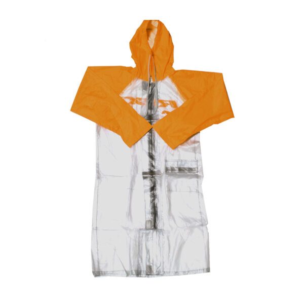 imperméable long rfx race (transparent/ orange) taille m