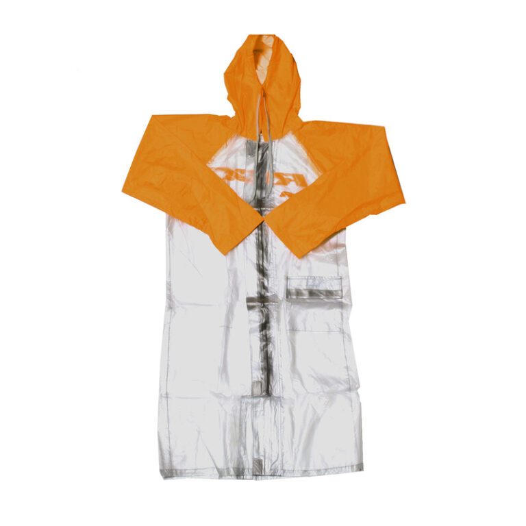 imperméable long rfx race (transparent/ orange) taille m