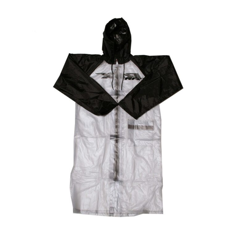imperméable long rfx race (transparent/noir) taille 2xl