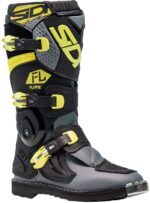 bottes enfants sidi flame noir / citron / gris