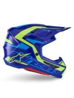 casque alpinestars sm7 deed blue/jaune