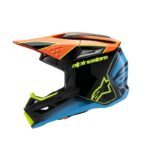 casque alpinestars enfants sm3 fray noir/orange/yl