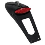 support de plaque avec rouge led éclairage (e11 & dot) noir