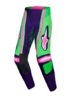pantalon alpinestars techstar nomur violet intense vert rose fluo
