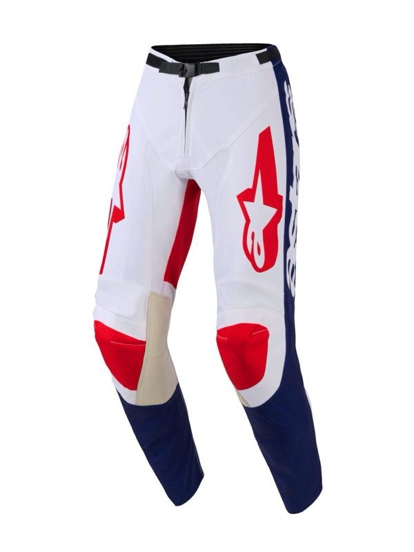 pantalon alpinestars racer riway blanc bleu rouge