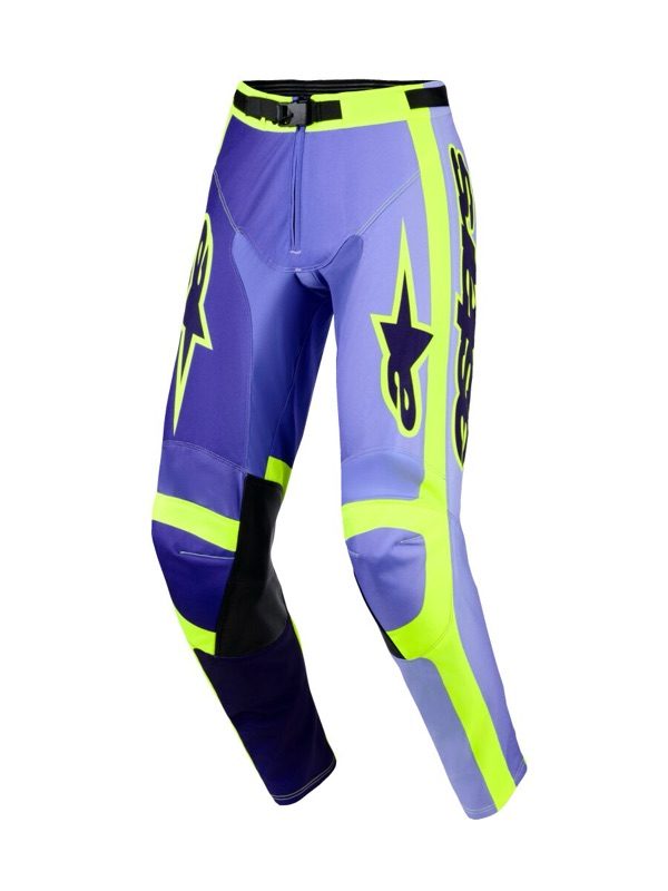 pantalon alpinestars racer portl violet jaune fluo