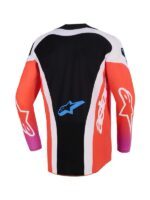 maillot alpinestars techstar knif gris clair orange fluo noir