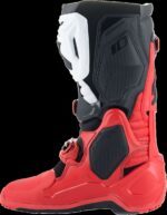 bottes alpinestars tech 10 enduro rouge brillant noir blanc