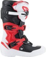 bottes enfants alpinestars tech 3s blanc noir rouge vif