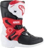 bottes enfants alpinestars tech 3s blanc noir rouge vif