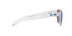 lunettes de soleil oakley manorburn verres prizm sapphire, monture polished clear