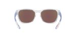 lunettes de soleil oakley manorburn verres prizm sapphire, monture polished clear