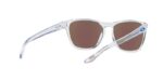 lunettes de soleil oakley manorburn verres prizm sapphire, monture polished clear