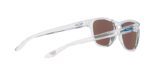lunettes de soleil oakley manorburn verres prizm sapphire, monture polished clear