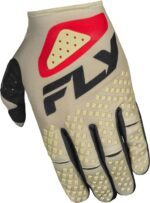 gants fly racing kinetic sym gris clair/rouge/noir