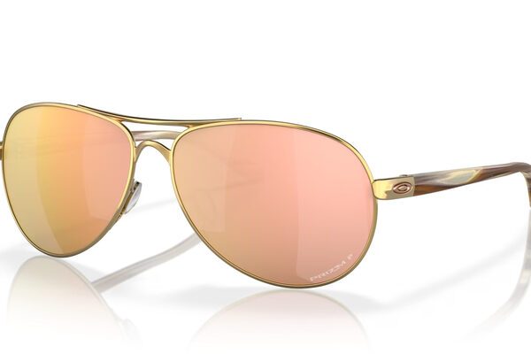 lunettes de soleil oakley feedback polished gold verres prizm rose gold polarized